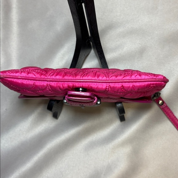 Coach Fushia Quilted Wristlet - Picture 7 of 11